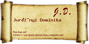Jurányi Dominika névjegykártya